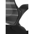 Кресло офисное "Реноме", чёрный пластик, чёрная ткань, чёрно-серая полоска - Фото 9