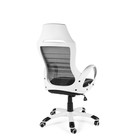 Кресло офисное "Реноме", белый пластик, чёрная ткань, чёрная сетка - Фото 6