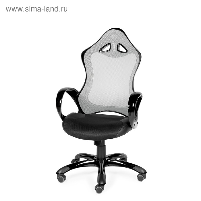Кресло игровое "Тесла", серое/чёрное - Фото 1