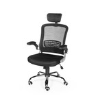Кресло офисное "Флекса", чёрная ткань, чёрная сетка - Фото 2