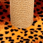 Когтеточка «Столбик», 30×30×56 см, с площадкой и игрушкой, джут, МИКС - Фото 4