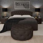 Кровать «Пальмира» без ПМ, 140×200 см, экокожа, цвет горький шоколад - Фото 2