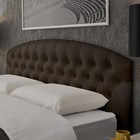 Кровать «Пальмира» без ПМ, 140×200 см, экокожа, цвет горький шоколад - Фото 3