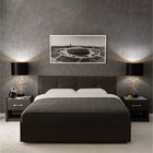 Кровать двуспальная «Птичье гнездо», с мягким изголовьем, с подъёмным механизмом, 1400×2000 мм, экокожа, цвет горький шоколад - Фото 3