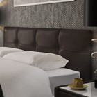 Кровать двуспальная «Птичье гнездо», с мягким изголовьем, с подъёмным механизмом, 1800×2000 мм, экокожа, цвет горький шоколад - Фото 5