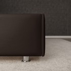 Кровать двуспальная «Птичье гнездо», с мягким изголовьем, с подъёмным механизмом, 1800×2000 мм, экокожа, цвет горький шоколад - Фото 7