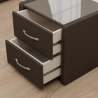 Тумба «Алеро» 2 ящика, 500×470×477 мм, экокожа, цвет горький шоколад - Фото 3