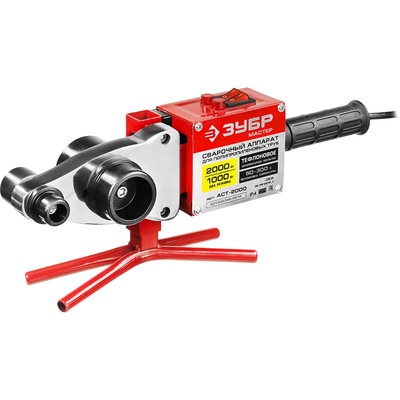 Сварочный аппарат «ЗУБР» АСТ-2000, для полипропиленовых труб, 2 кВт, 300°, 20-63 мм, кейс