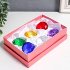 Набор фигурок стекло «Бриллианты», 6 шт., d=4 см, в коробке, 17×12×4 см - Фото 6