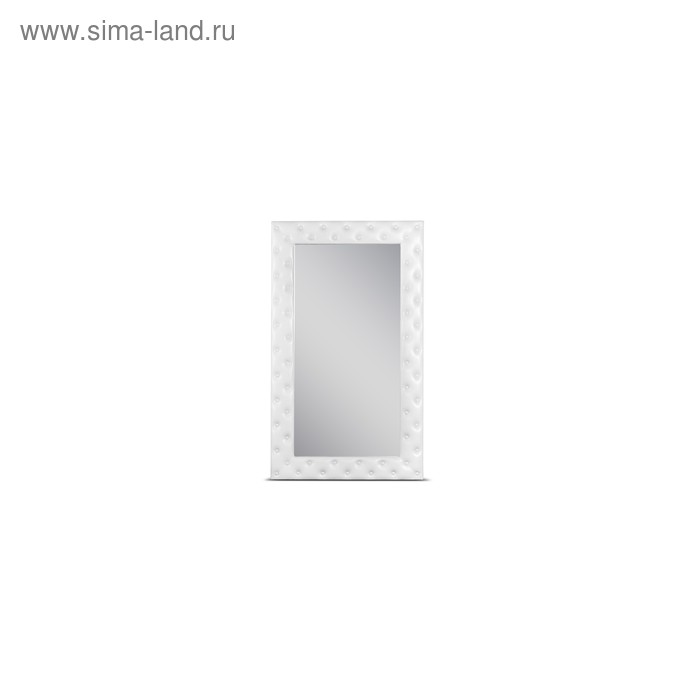 Зеркало «Рондель», большое, 1005 × 1705 мм, экокожа, цвет взбитые сливки