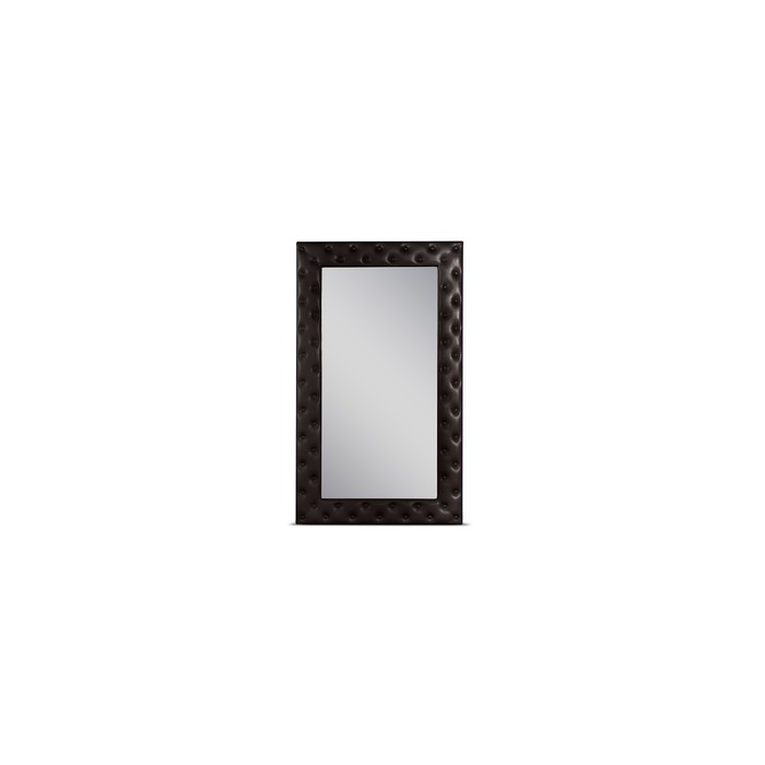 Зеркало «Рондель», большое, 1005 × 1705 мм, экокожа, цвет шоколад