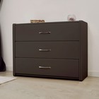 Комод «Алеро», 1010×375×765 мм, 3 ящика, экокожа, цвет горький шоколад - Фото 1