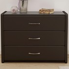 Комод «Алеро», 1010×375×765 мм, 3 ящика, экокожа, цвет горький шоколад - Фото 3