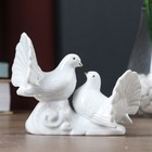 Фигурка керамика под фарфор «2 голубка», 12.5×9×6 см, стразы  (артикул 486252)  большой выбор товаров оптом и в розницу по низким ценам с доставкой