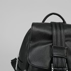 Рюкзак молодёжный, отдел на молнии, 4 наружных кармана, цвет чёрный - Фото 4