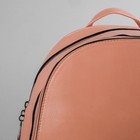 Рюкзак молодёжный, 2 отдела на молнии, 2 наружных кармана, цвет пудровый - Фото 4