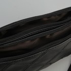 Клатч женский, 2 отдела на молниях, наружный карман, ручка, длинный ремень, цвет чёрный - Фото 5