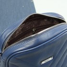 Сумка женская, отдел на молнии, наружный карман, длинный ремень, цвет синий - Фото 3
