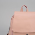 Рюкзак молодёжный, отдел на молнии, 4 наружных кармана, цвет персиковый - Фото 4