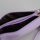 Клатч женский, 2 отдела на молниях, наружный карман, ручка, длинный ремень, цвет сиреневый - Фото 5
