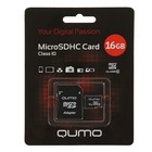 Карта памяти Qumo microSD, 16 Гб, SDHC, класс 10, с адаптером SD - Фото 3