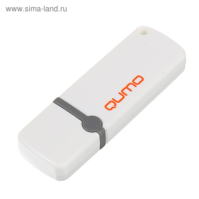 Флешка Qumo Optiva 02, 4 Гб, USB2.0, чт до 25 Мб/с, зап до 15 Мб/с, белая - Фото 1