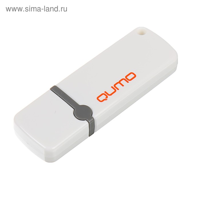 Флешка Qumo Optiva 02, 16 Гб, USB2.0, чт до 25 Мб/с, зап до 15 Мб/с, белая - Фото 1