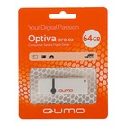 Флешка Qumo Optiva 02, 64 Гб, USB2.0, чт до 25 Мб/с, зап до 15 Мб/с, белая - Фото 3