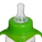 Бутылочка для кормления «Лесная сказка», классическое горло, с ручками, 250 мл., от 0 мес., цвет зелёный - Фото 4