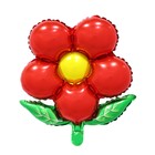 Шар фольгированный 20" "Цветок" с клапаном, цвет красный - фото 318090710