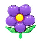 Шар фольгированный 20" «Цветок» с клапаном, цвет фиолетовый - фото 319697590