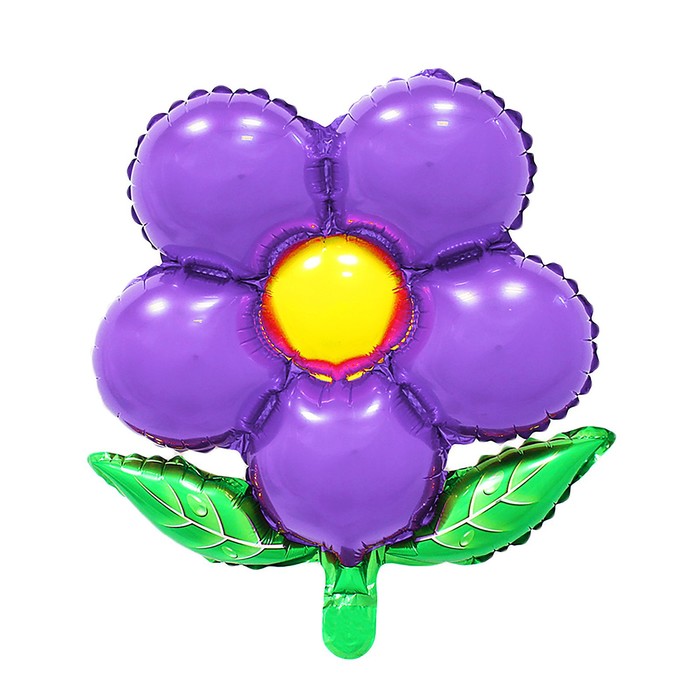 Шар фольгированный 20" «Цветок» с клапаном, цвет фиолетовый - фото 1905482305