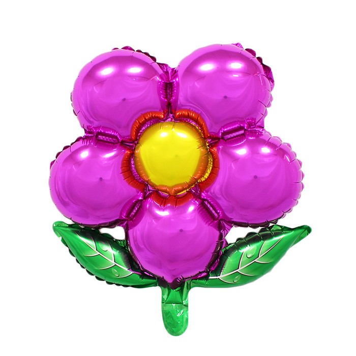 Шар фольгированный 20" «Цветок», с клапаном, цвет фуксия