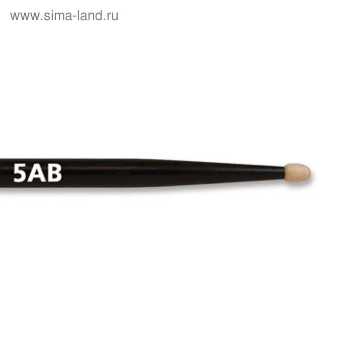 Барабанные палочки VIC FIRTH 5AB тип 5A с деревянным наконечником, черного цвета, гикори - Фото 1