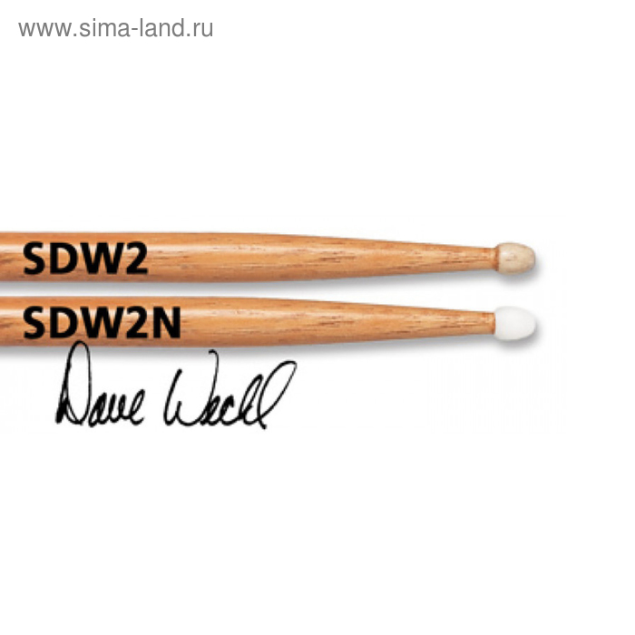 Барабанный палочки VIC FIRTH SDW2N Dave Weckl, гикори - Фото 1