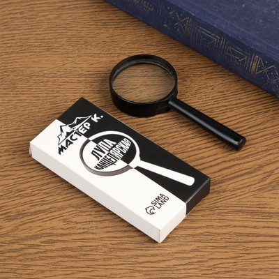 Лупа классическая 4х Мастер К, d=4 см, чёрная