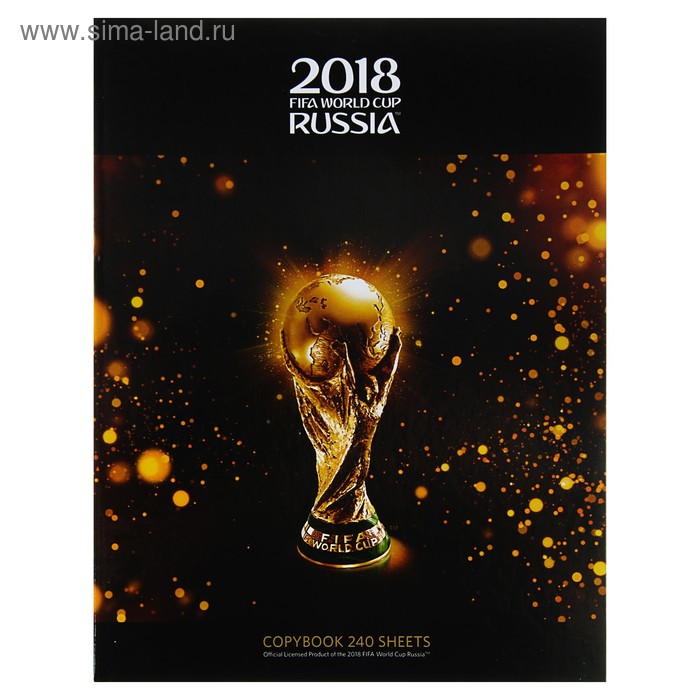 Тетрадь А5, 240 листов на кольцах «ЧМ по футболу 2018. Золотой кубок», твёрдая обложка - Фото 1