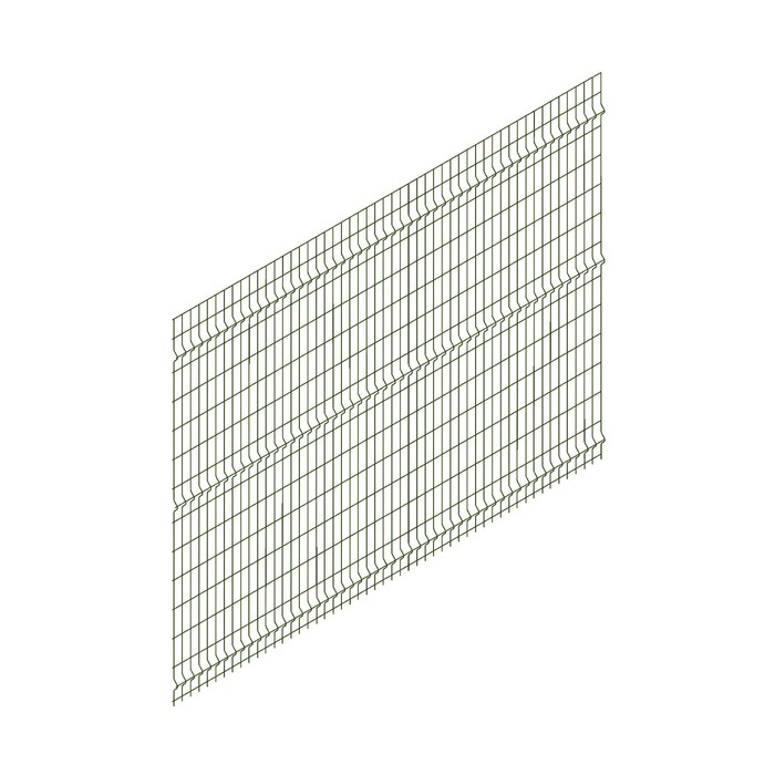 Ограждение панельное, 250 × 103 см, ячейка 200 × 55 мм, прут d = 4 мм, зелёное - Фото 1
