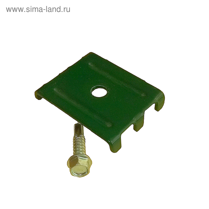 Набор креплений: скоба и саморез, 55 × 32 мм, зелёный - Фото 1