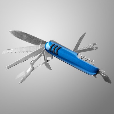 Нож швейцарский «Спасатель», 11 в 1, синий