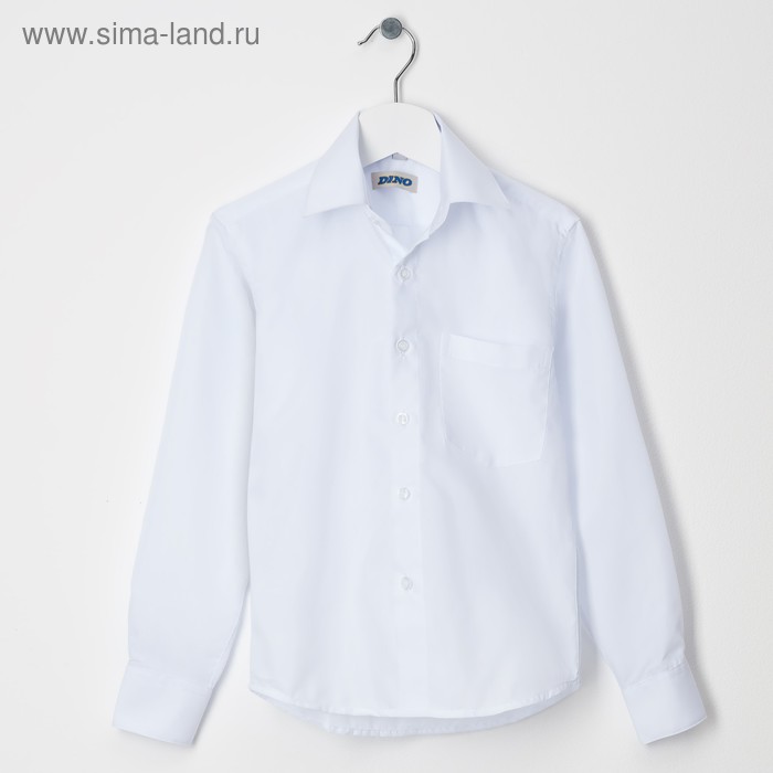 Сорочка для мальчика, размер 29, рост116-122см, цвет белый CVC2 - Фото 1