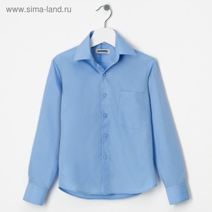 Сорочка для мальчика, размер 36, рост158-164см, цвет голубой CVC23 - Фото 1