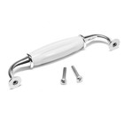 Ручка скоба STYLISH Ceramics 003, керамическая, цвет хром - Фото 5