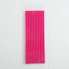 Трубочки для коктейля, набор 12 шт., цвет ярко-розовый - Фото 3