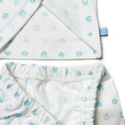 Пижама детская, рост 80 см, цвет белый/голубой U070111Y80 - Фото 4