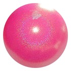 Мяч для художественной гимнастики Pastorelli New Generation GLITTER HV FIG, d=18 см, цвет розовый - фото 321260976