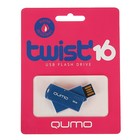 Флешка Qumo Twist, 16 Гб, USB2.0, чт до 25 Мб/с, зап до 15 Мб/с, цвет кобальт - Фото 3