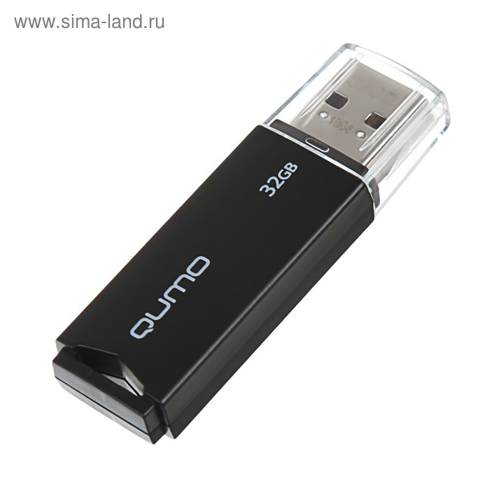 Флешка Qumo Tropic, 32 Гб, USB2.0, чт до 25 Мб/с, зап до 15 Мб/с, черная - Фото 1