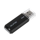 Флешка Qumo Tropic, 64 Гб, USB2.0, чт до 25 Мб/с, зап до 15 Мб/с, черная - Фото 1