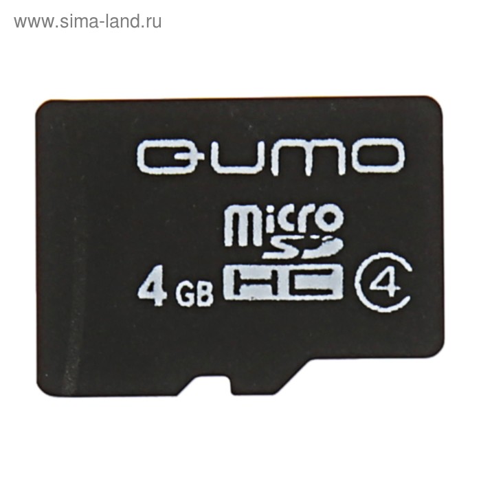 Карта памяти Qumo microSD, 4 Гб, SDHC, класс 4 - Фото 1